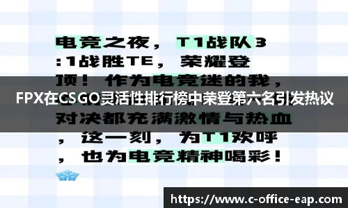 FPX在CSGO灵活性排行榜中荣登第六名引发热议